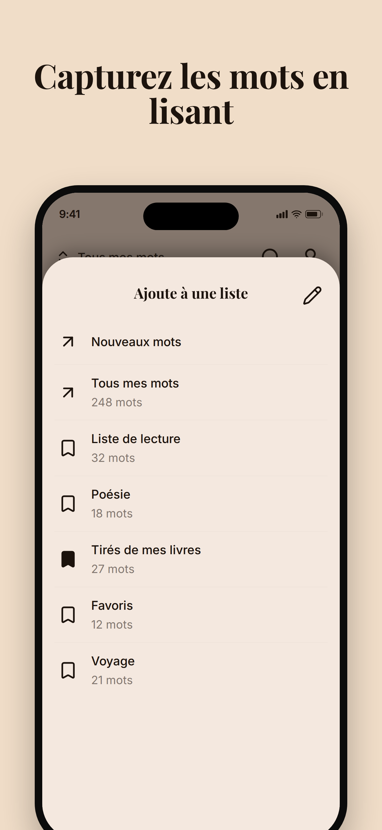 Capturez les mots en lisant